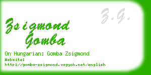 zsigmond gomba business card